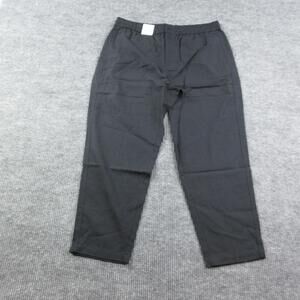 Mode Of One Pants Womens 2XL Black Linen Suiting Tapered Flat Front 39x29* NWT